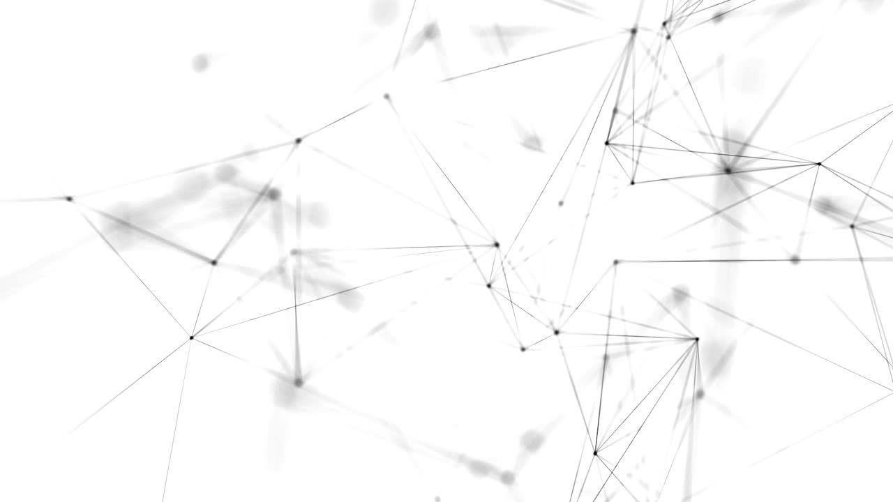 Black Gray line moving Abstract Polygonal Geometrical with connected polygons plexus points, dots, lines, triangles Seamless Loop Animation For design element background for corporate presentation