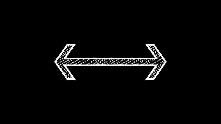 Bidirectional Axis Arrow Set Horizontal Double Direction sketch