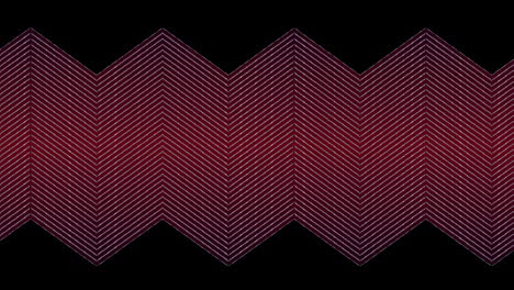 animation of thin red parallel zigzag lines slowly scrolling over black background