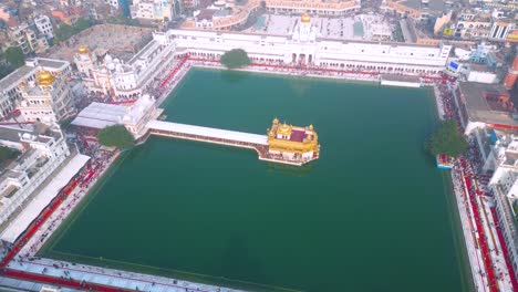 The-Golden-Temple-also-known-as-the-Harimandir-Sahib-Aerial-view-by-DJI-mini3Pro-Drone