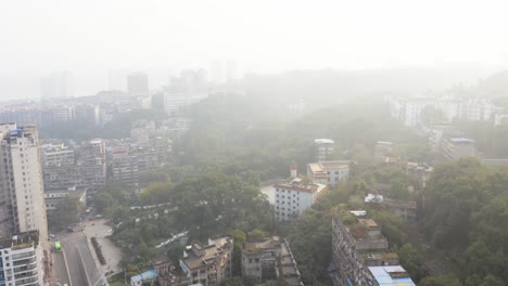 drone shots of third tier chinese cities