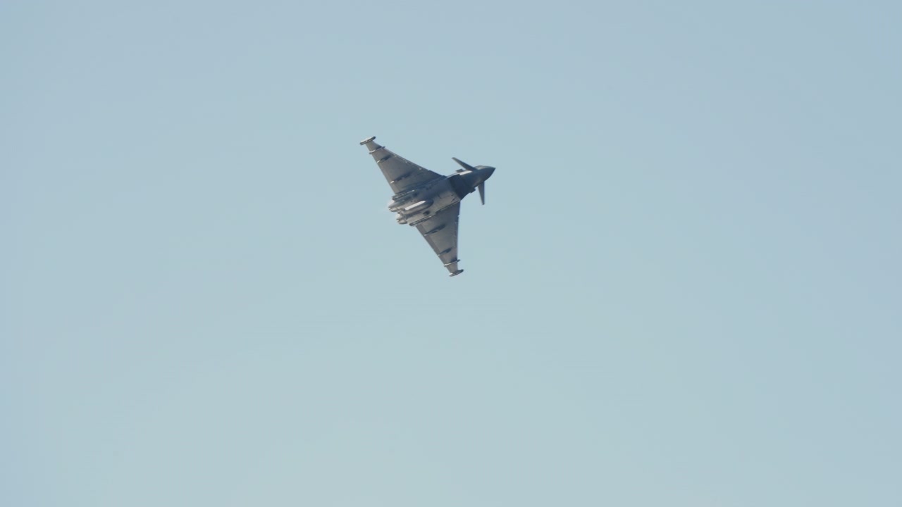 Eurofighter Typhoon Jet Performing Aerobatic Maneuver