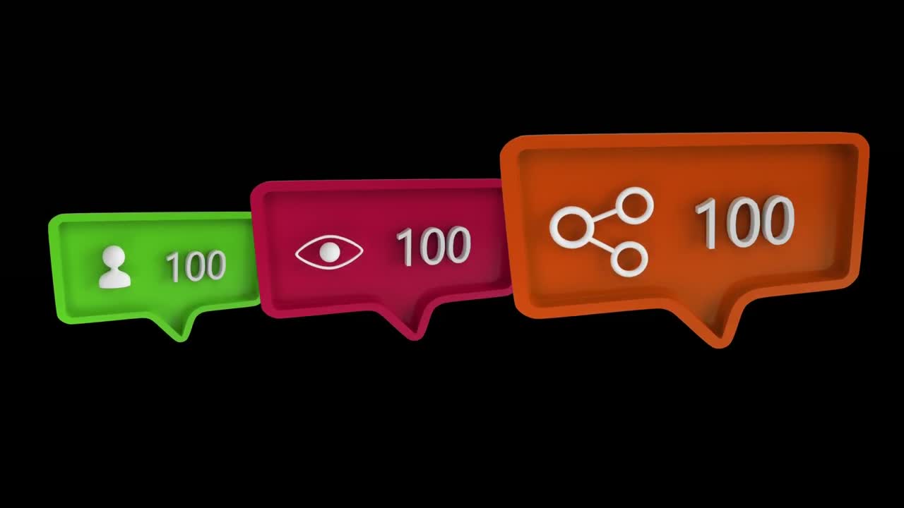 símbolos de las redes sociales en burbujas de mensajes en las redes sociales