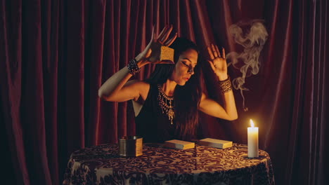 tarot card reading session