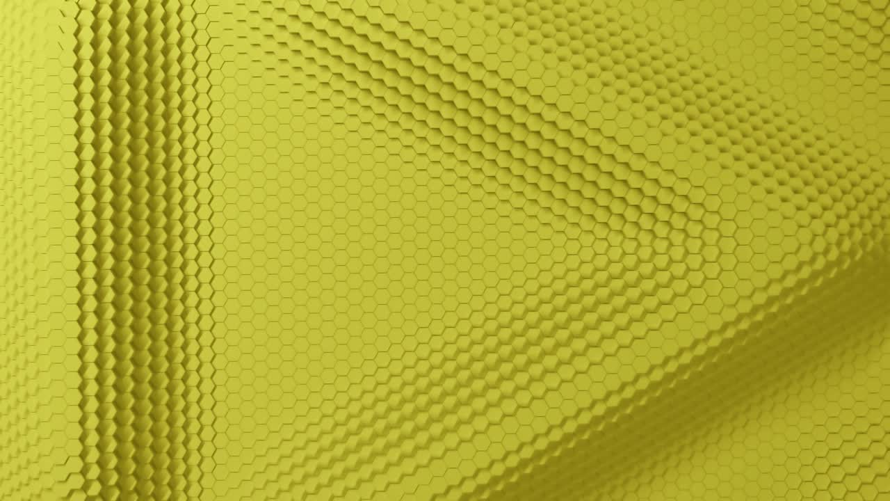hexágono abstracto con efecto offset. animación de anillos hexágonos puros amarillos. fondo abstracto para una presentación de negocios. bucle sin costuras de renderización 4k 3d. triángulo