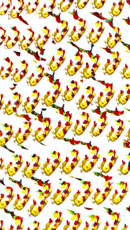 repeated pattern of cartoon chickens