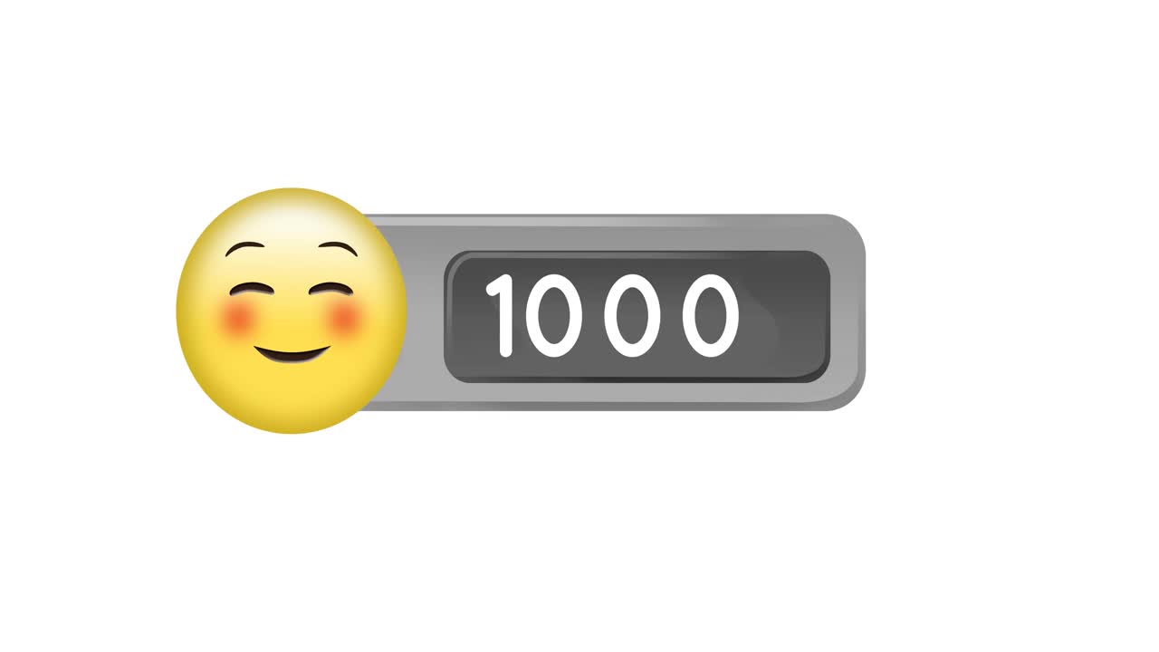 숫자 4k와 함께 미소 짓는 이모지