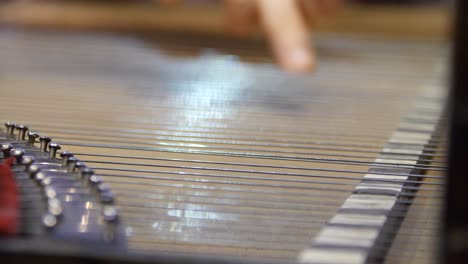 playing a zither/koto