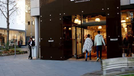 bally store exterior and people walking