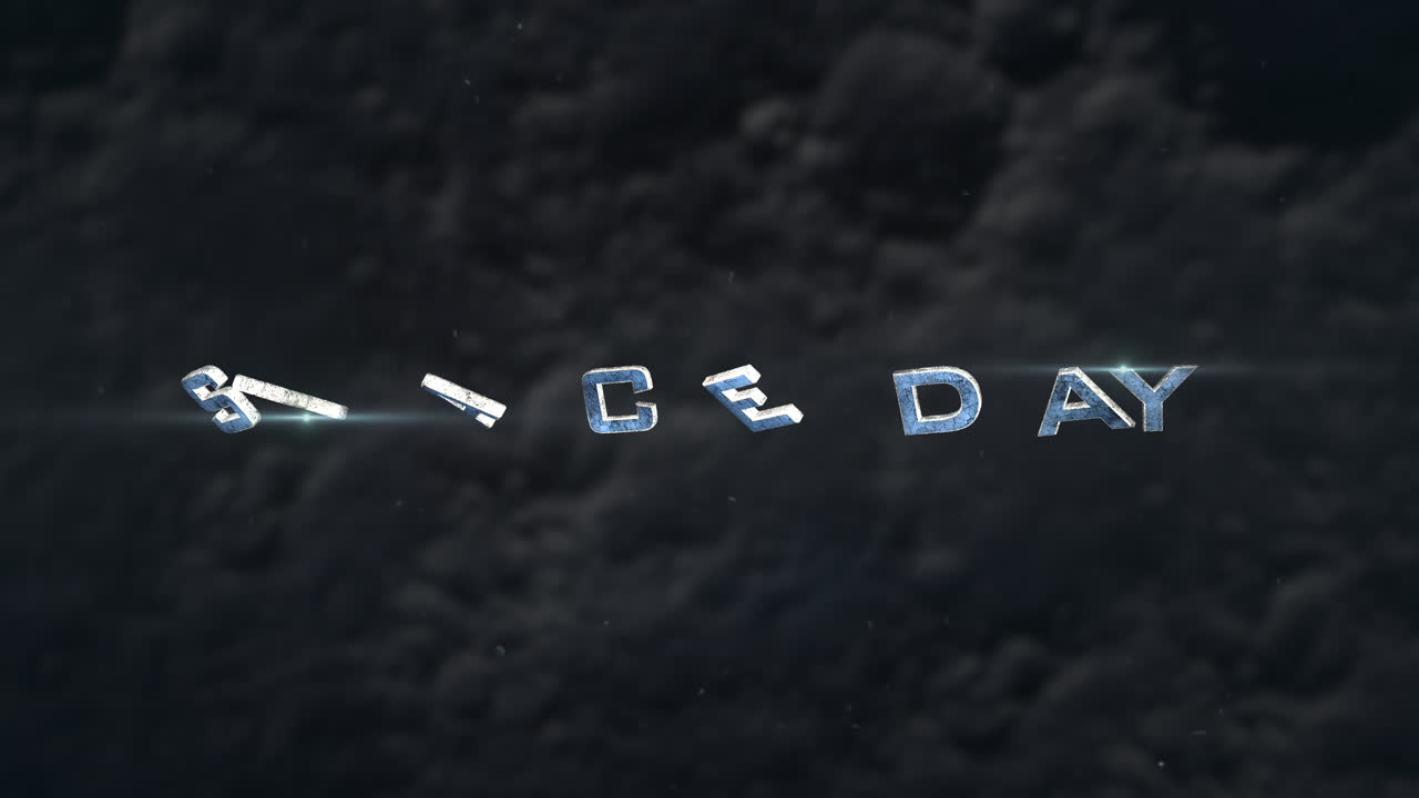 어두운 우주에서 반 ⁇ 이는 우주 날