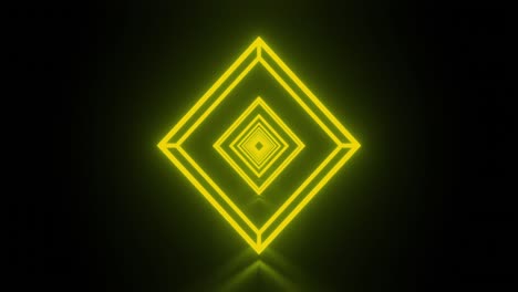 animation of multiple glowing neon green diamond shapes moving on seamless loop