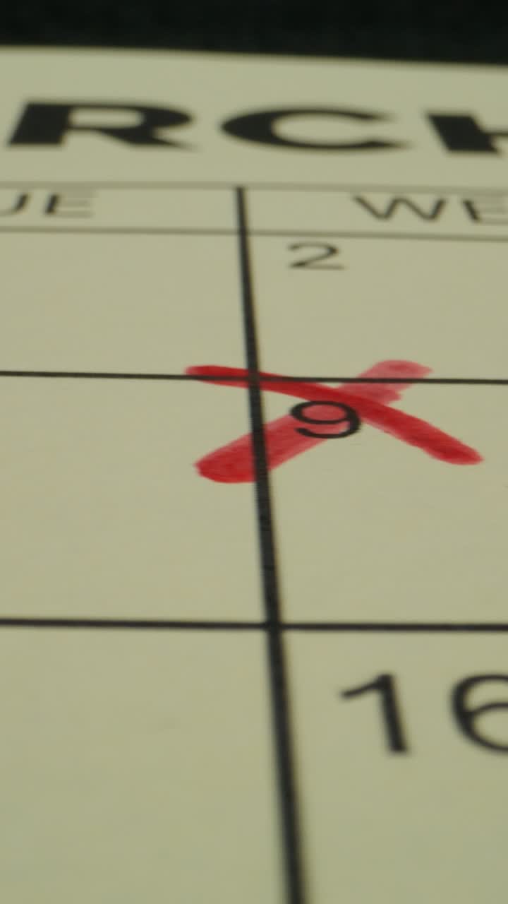 fechas marcadas en un calendario