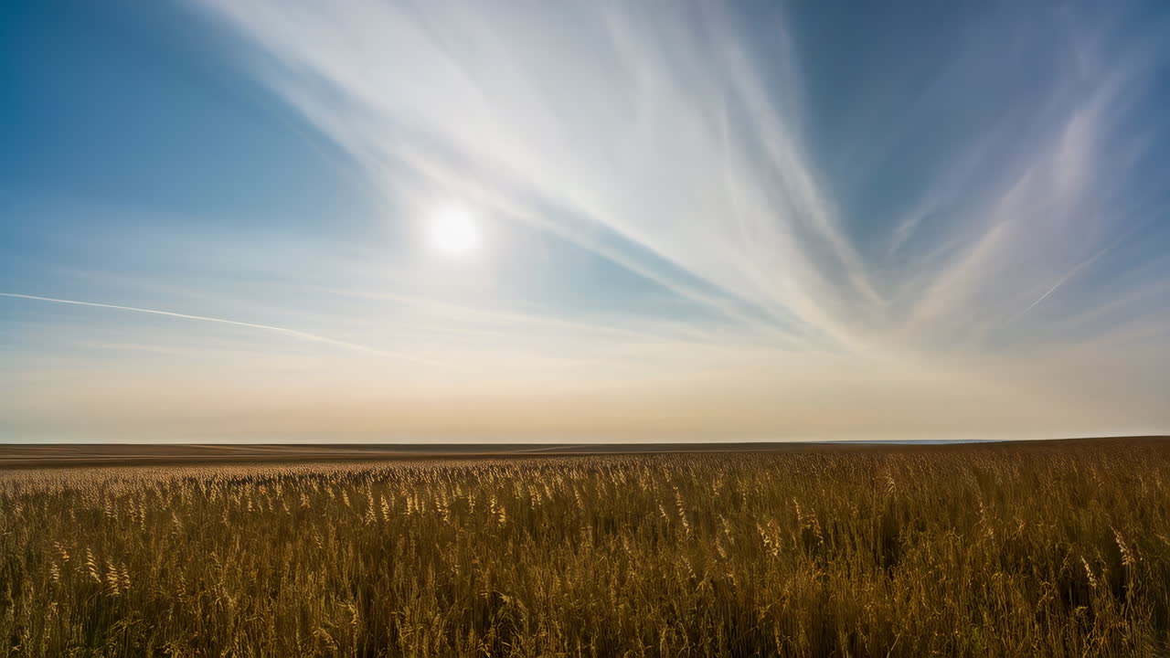 Wheat Field under a Sunny Sky