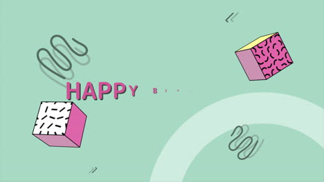 Happy-Birthday-card-with-pink-and-blue-pattern-design