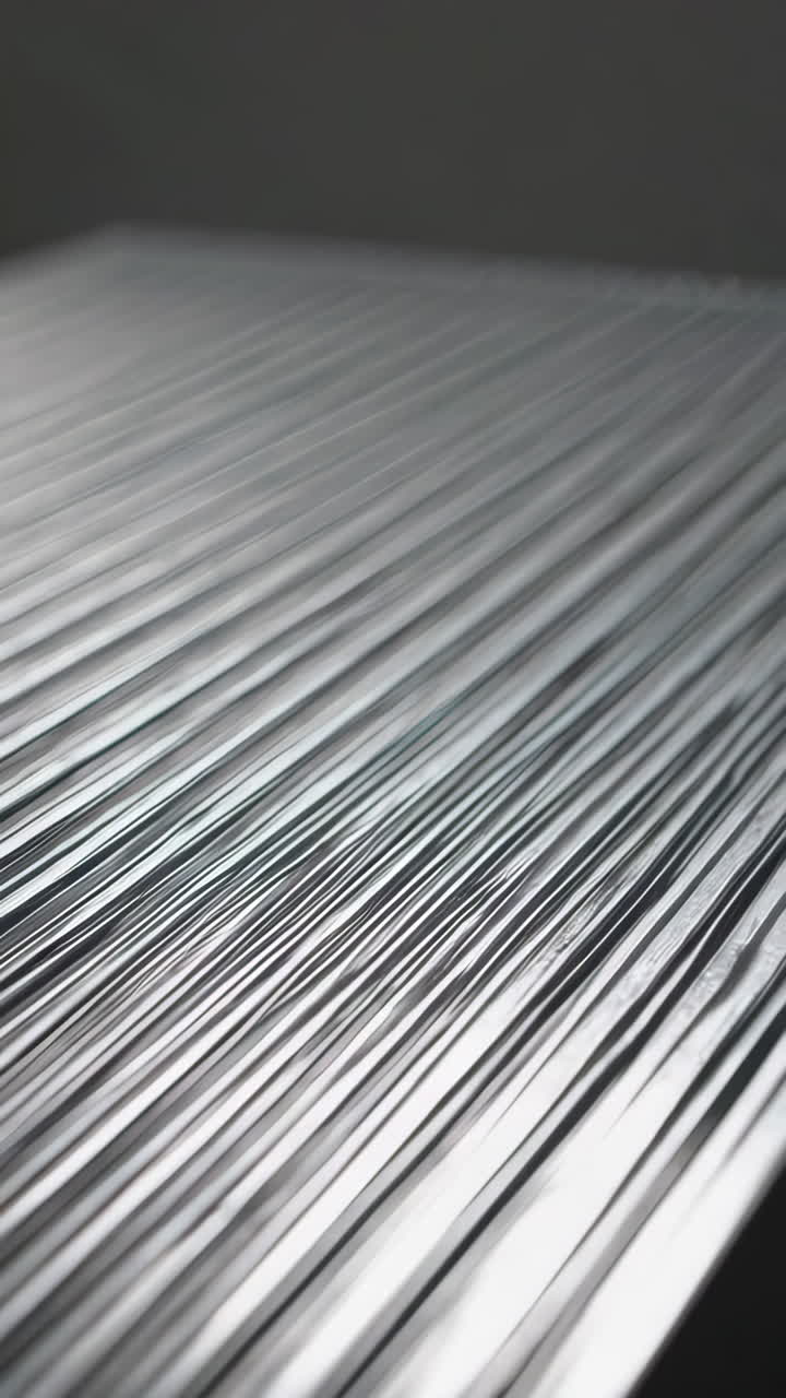 Close-up view of metallic sheets