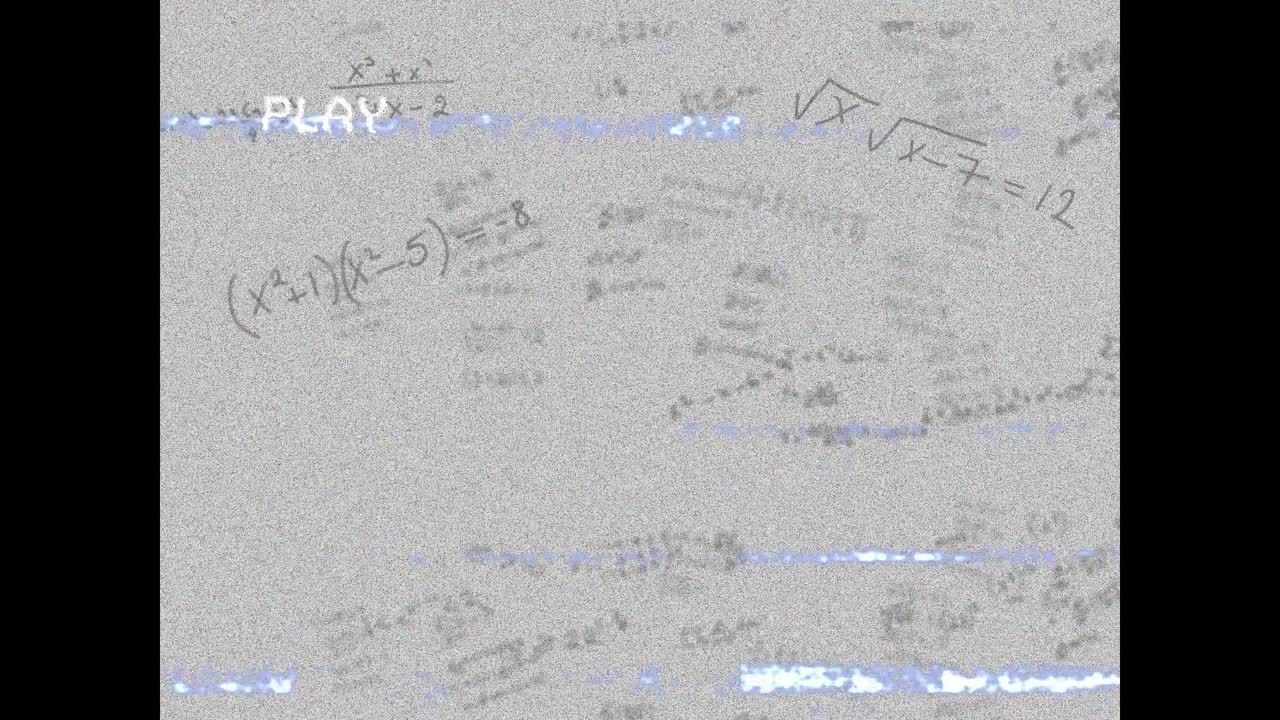 글리치와 수학적 방정식으로 화면에 디지털 인터페이스를 재생하는 애니메이션