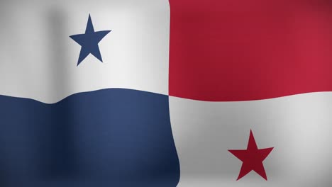 Animación-De-La-Bandera-Ondeante-De-Panamá.