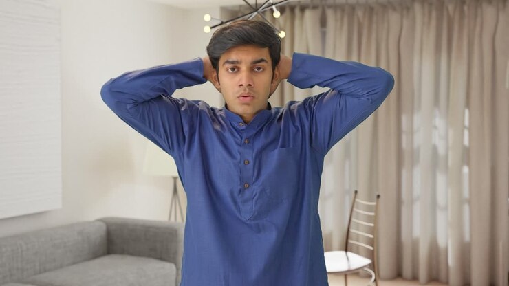 Indian man getting shocked and awe