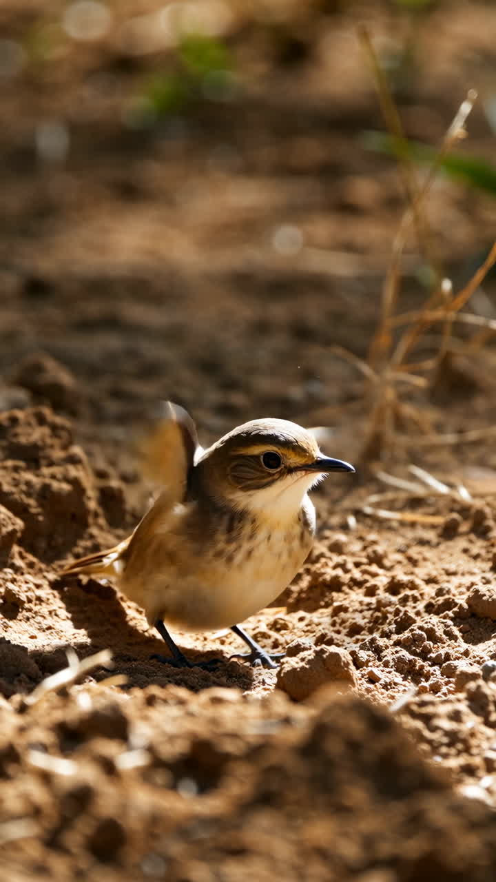 Small Brown Bird Taking Flight