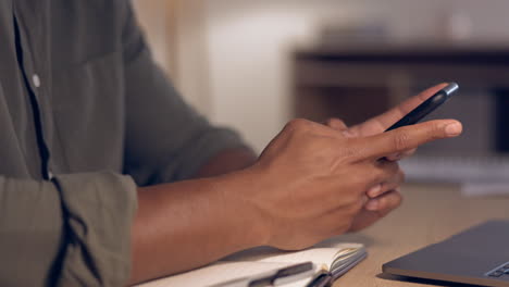 smartphone in hands, typing and chat