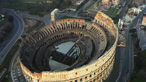 looking down into the colosseum