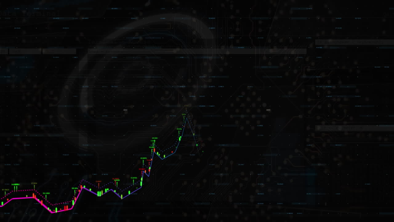 animación del procesamiento de datos sobre formas