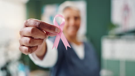 breast cancer awareness with pink ribbon
