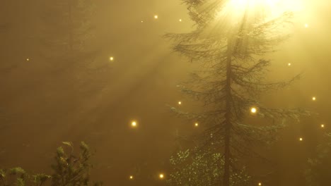 bosque mágico con chispas