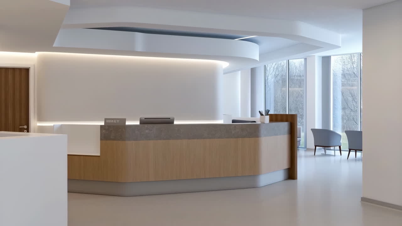 Modern and Clean Reception Area in an Office or Clinic
