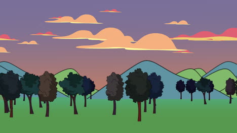 Cartoon-animation-background-with-forest-and-montaña-2