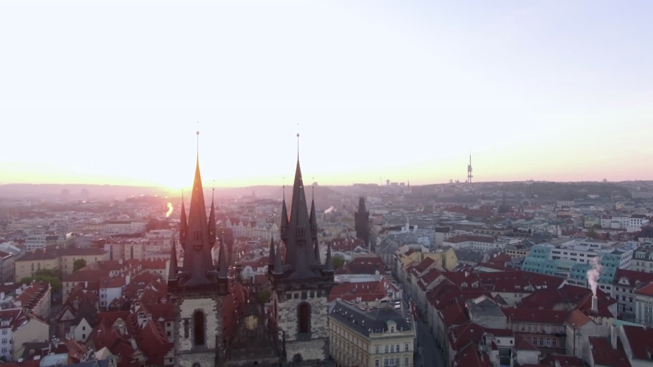 Vista aerea del centro storico di Praga, Repubblica Ceca.