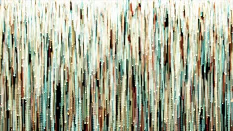 esposizione di cortine colorate di perle