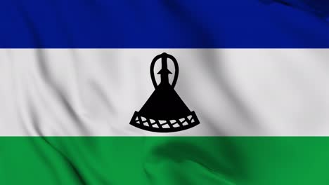 la bandera de lesotho es una animación sin costuras.