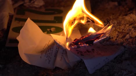 burning paper files and bills