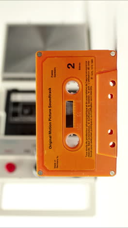 cassette tape in vertical