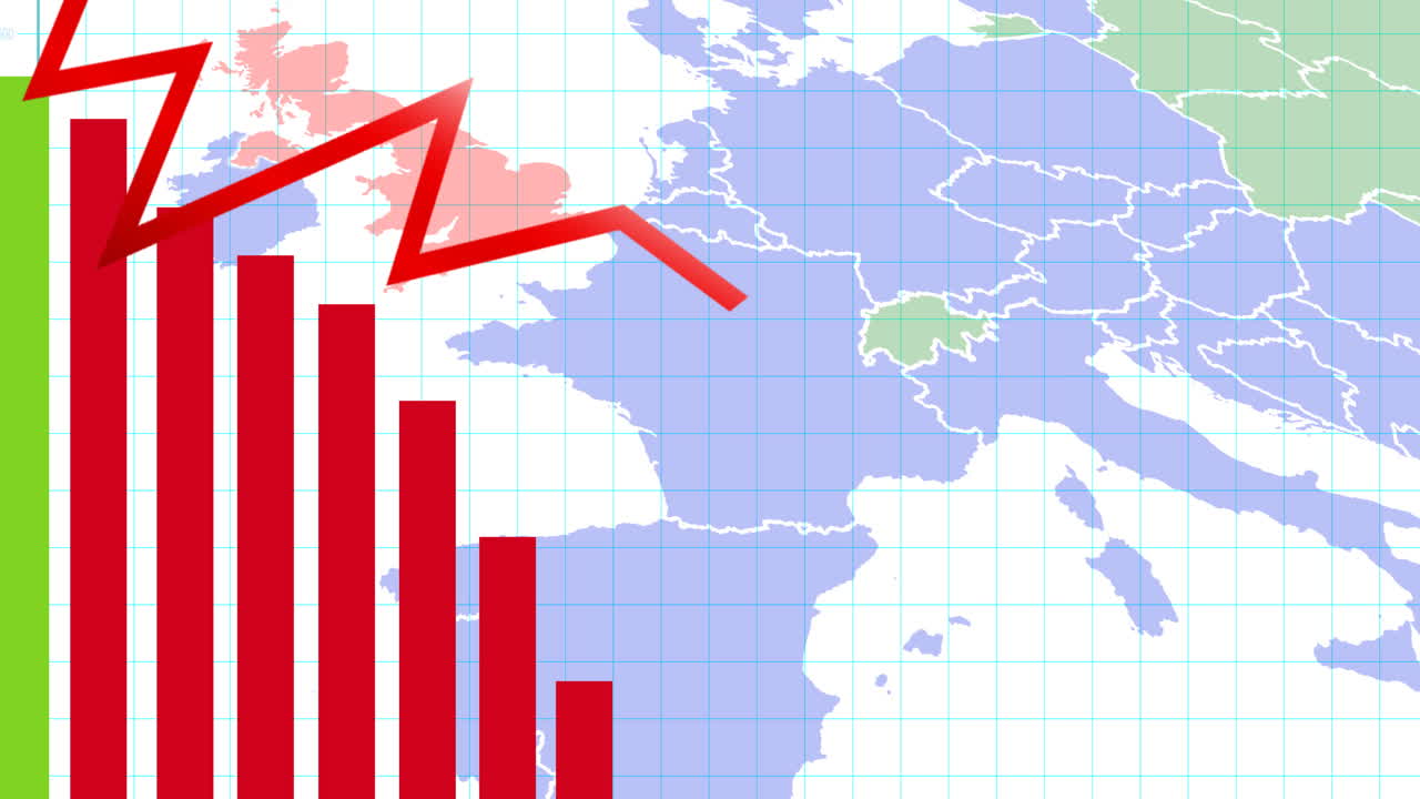 세계 지도를 통해 데이터 처리의 애니메이션