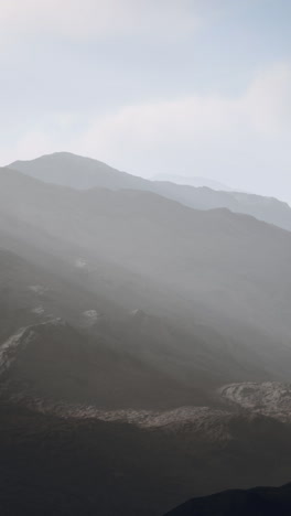 misty mountain range landscape