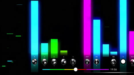 colorful audio visualizer display