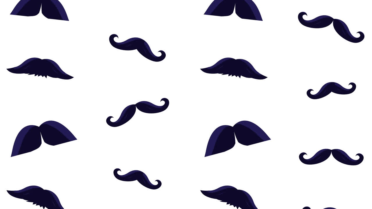 feliz tarjeta de día del padre con patrón de bigote