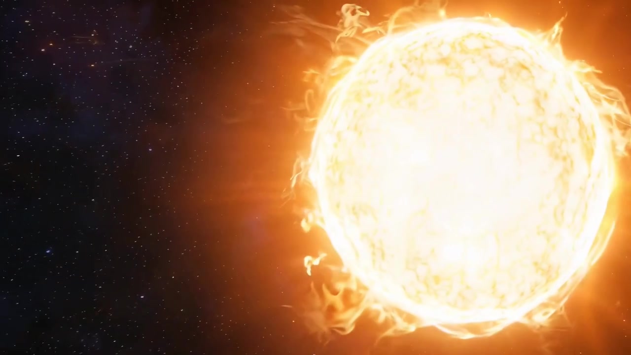 Warp Speed Travel Through Starfield, Nebula, and Sun