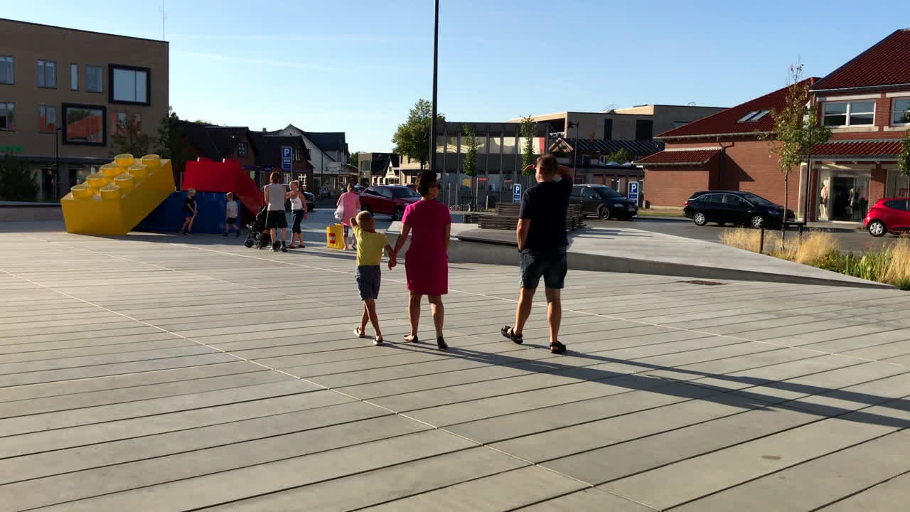 Escaping the Lego House. Exit from the Lego House. Taken in Billund, Denmark.