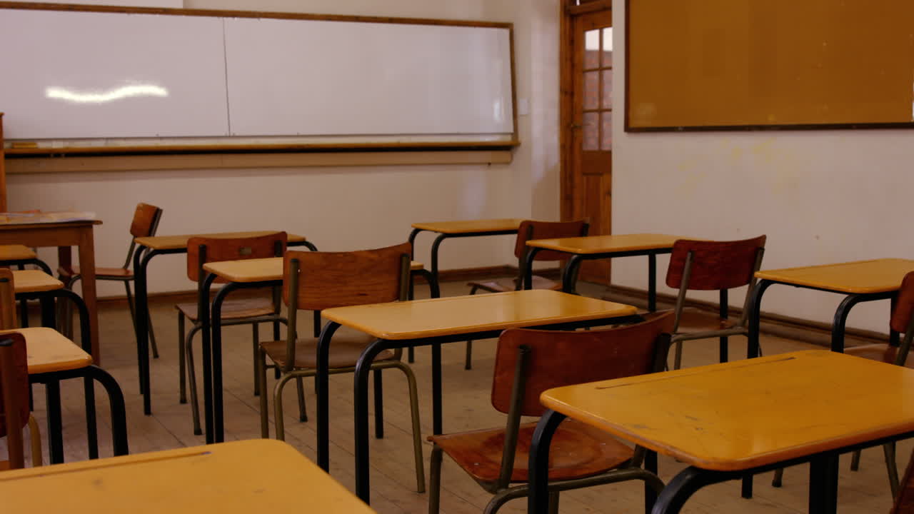 Empty classroom in a school