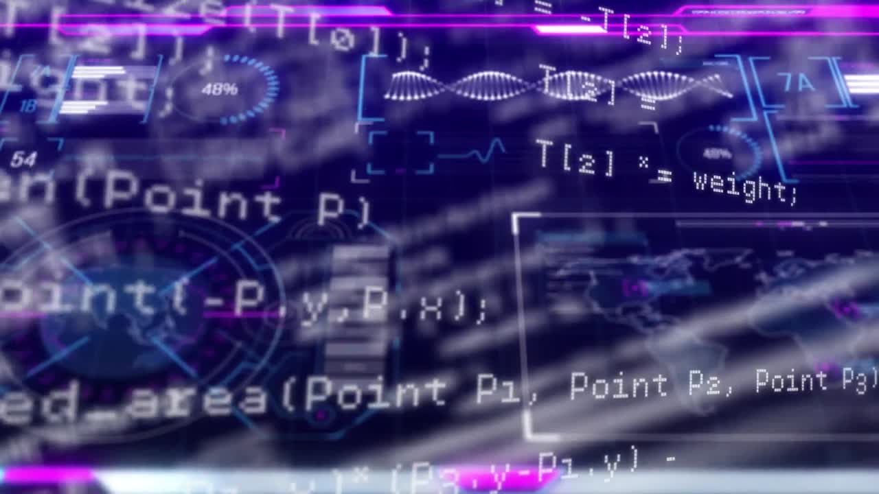 Animation of data processing on interface