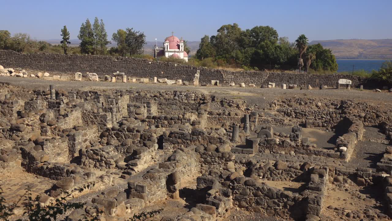 ruinas de la antigua capernaum en israel