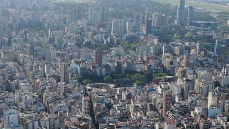 aerial view of the crowded cityscape of buenos aires, argentina. latin america. 4k.