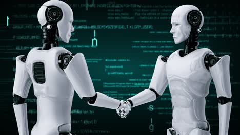 robot futurista inteligencia artificial humanoide ai programación codificación