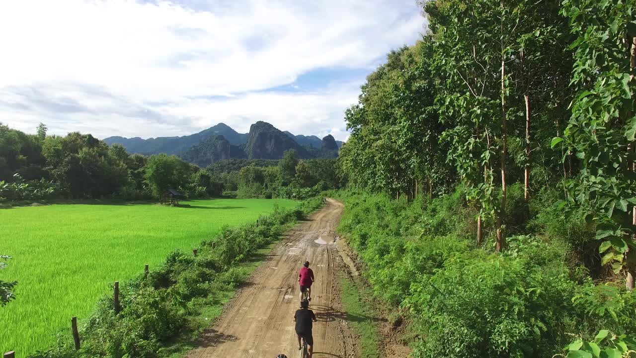 Cycling Through Lush Countryside