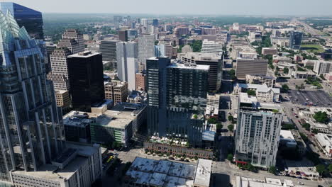 aerial view of a bustling city skyline