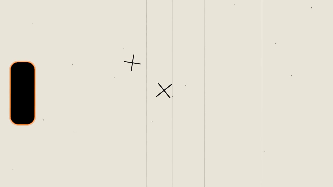 Vintage Film Leader with Abstract Hand-Drawn Shapes and Grain