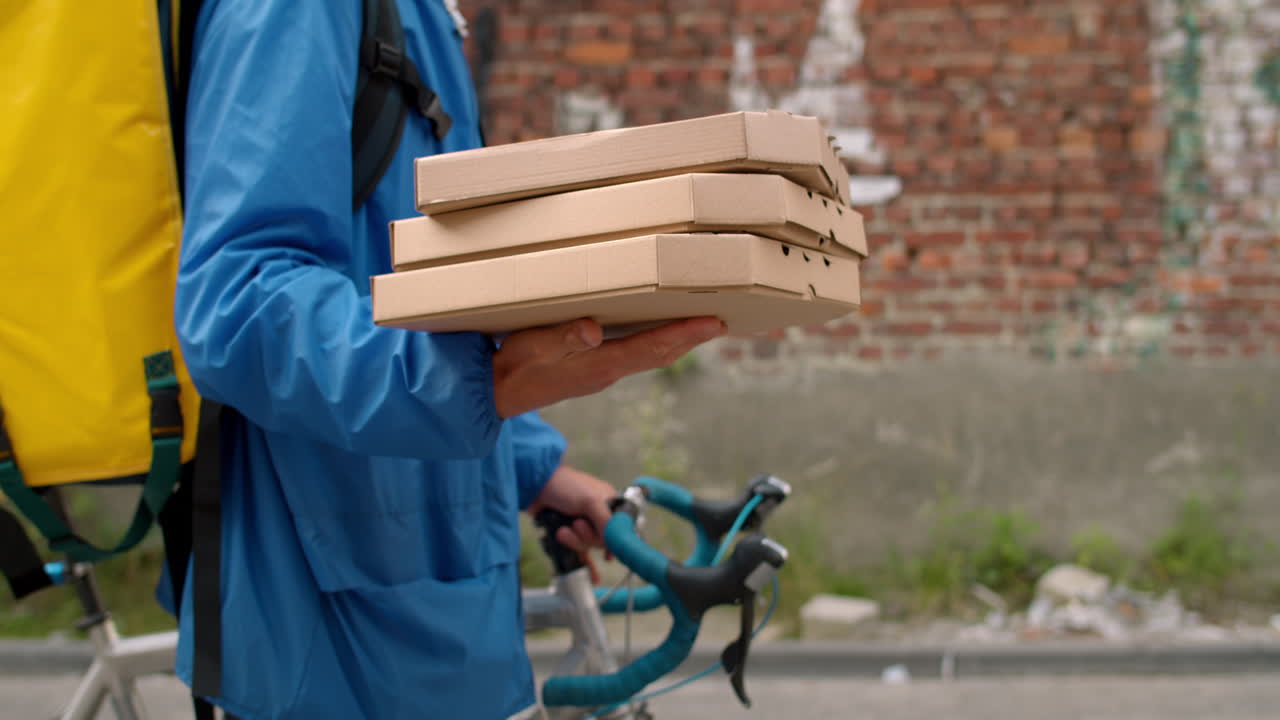 Pizza Delivery on Bicycle